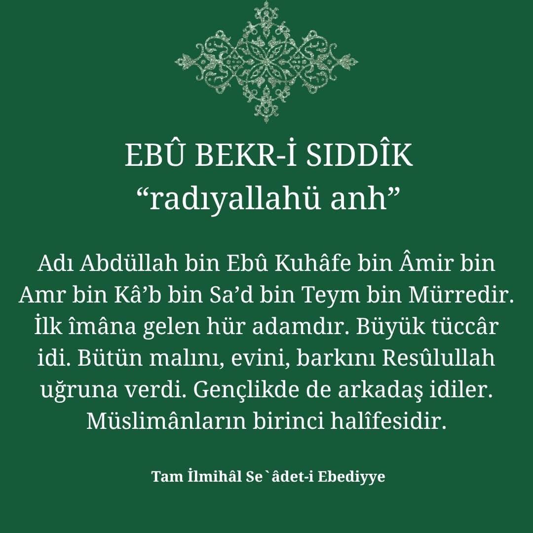 Ebu Bekr-i Sıddık (1)